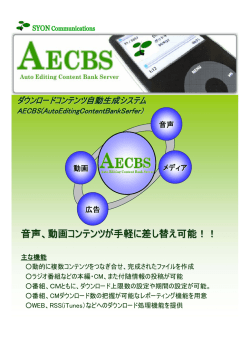 音声、動画コンテンツが手軽に差し替え可能！！