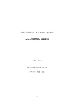 SNS問題写真と投稿意識