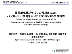 弱電離気体プラズマの解析(CXXII) パックトベッド放電を用いたROS