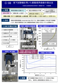 落下試験機を用いた損傷境界曲線の導出法