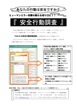 『 安全行動調査 』