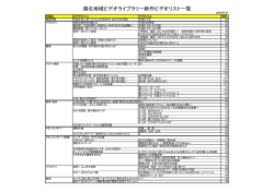 湖北地域ビデオライブラリー新作ビデオリスト一覧