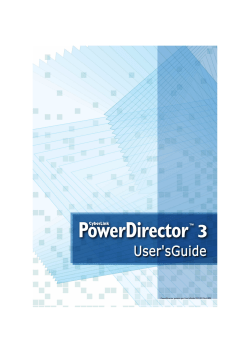 PowerDirector User`sGuide