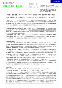 映像、音響機器 - 富士経済グループ