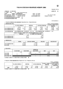 2013年3月期 第2四半期決算・連結(PDF/377KB)