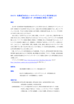 ERATO 美濃島『知的光シンセサイザプロジェクト』 研究