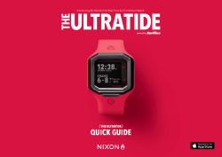 THE ULTRATIDE QUIck gUIDE_APP GUIDELInE.