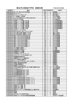 H28図書目録一覧 - 高松市教育情報通信ネットワークシステム