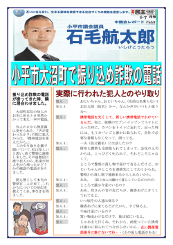 振り込め詐欺の電話 が掛ってきた時、隣 に居合わせました。