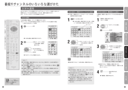 番組やチャンネルのいろいろな選びかた