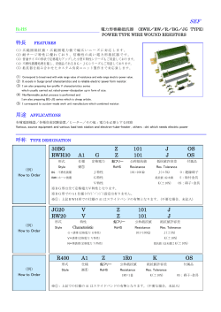 特長 30BG Z 101 J OS RWH30 A1 GZ 101 J OS JG20 VZ 101 J
