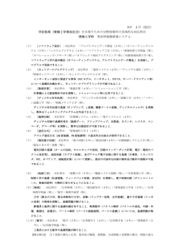 H19 4月（改訂） 学位取得（情報工学専攻区分）を目指すための分野別