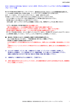ENIGMAとGROM／MSX125(～2015 プロジェクターヘッドライトモデル