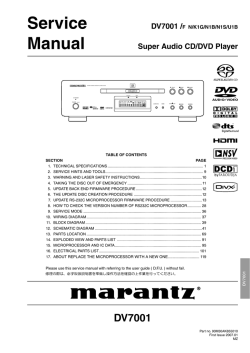 Service Manual - Vintages HiFi