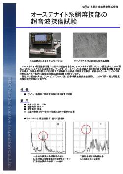 オーステナイト系鋼溶接部の 超音波探傷試験