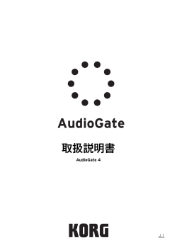 AudioGate 4 取扱説明書
