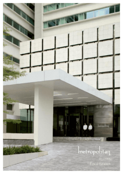 COMO Fact Sheet - COMO Hotels and Resorts