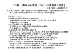 2日目 『徹底的な原低、ライン・作業見直し対策』