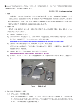 Lenovo ThinkPad X201s WXGA+モデルへの WWLAN(3G) カードとゕ