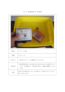 H24 教材教具展示会 展示教材 教材名 スケジュール帳 種類