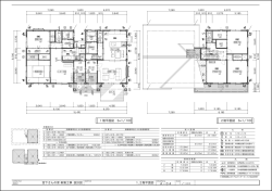 宮下さんの家 新築工事 設計図 1,2階平面図 2階平面図 S=1