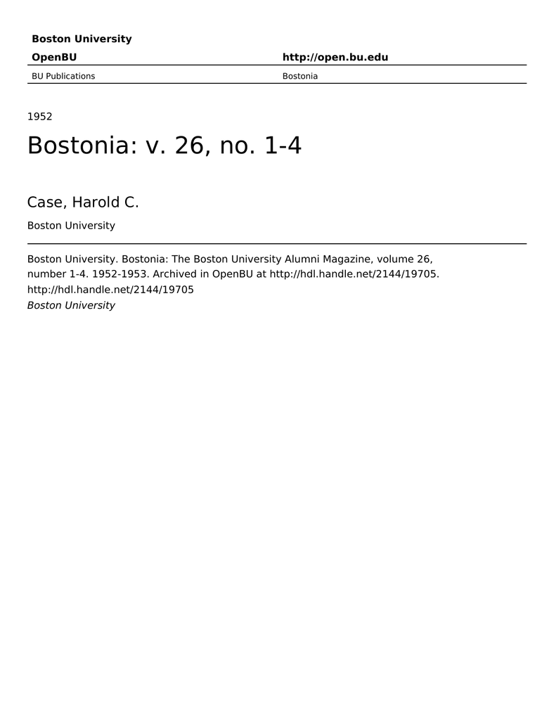 Bostonia1952v26n1 Web Openbu
