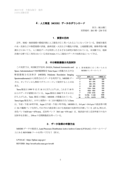 （MODIS）データのダウンロード 1．