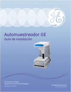 Automuestreador GE - GE Analytical Instruments