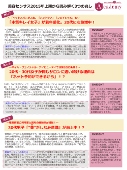 美容センサス2015年上期から読み解く3つの兆し