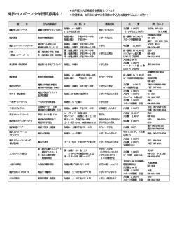 滝沢市スポーツ少年団員募集中！