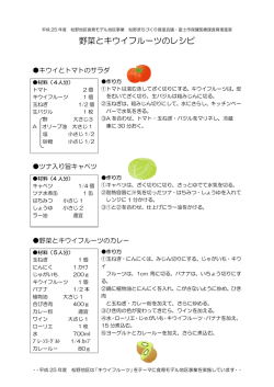 野菜とキウイフルーツのレシピ