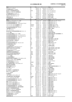 JCF 2015年レースカレンダー 更新 2015.01.05