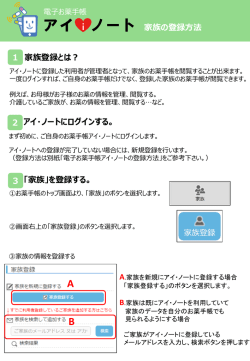 ご家族の登録方法 ※先にご本人様のご登録が必要です。