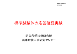 標準試験体の応答確認実験