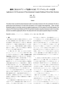 織物三次元モデリング技術の CAE プリプロセッサへの応用