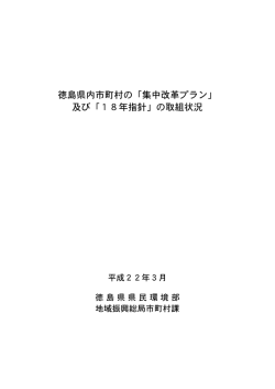 「集中改革プラン」 及び