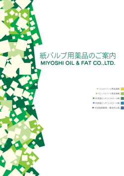 紙パルプ用薬品のご案内（カタログ）