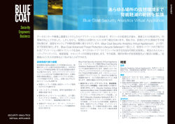 Security Analytics Virtual Appliance - Datasheet