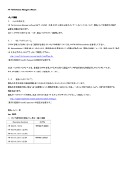 HP Performance HP Performance Manager software software