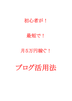 初心者が最短で月5万円稼ぐブログ活用法