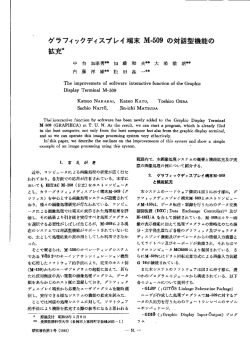 グラフィックディスプレイ 端末 M-509 の対話型機能の