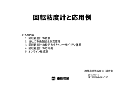 回転粘度計と応用例