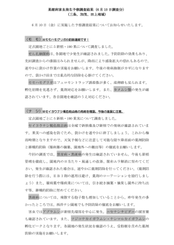 果樹病害虫発生予察調査結果（6 月 10 日調査分） （三条、加茂、田上