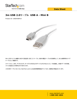 3m USB 2.0ケーブル USB A