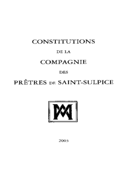 DECRET - Les Sulpiciens de la Province canadienne