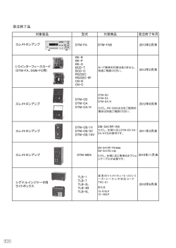 受注終了品