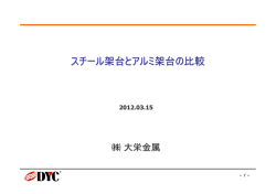 スチール架台とアルミ架台の比較