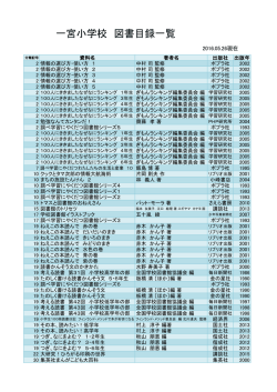 一宮小学校 図書目録一覧 - 高松市教育情報通信ネットワークシステム