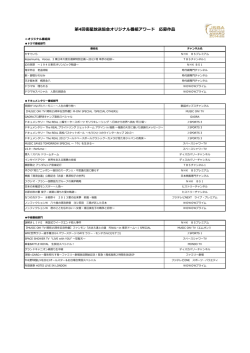第4回衛星放送協会オリジナル番組アワード 応募作品