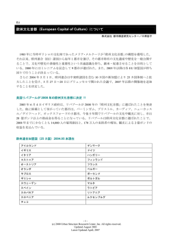 欧州文化首都（European Capital of Culture）について